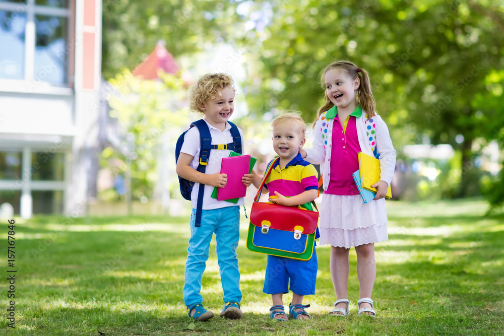 Obraz premium Children going back to school, year start