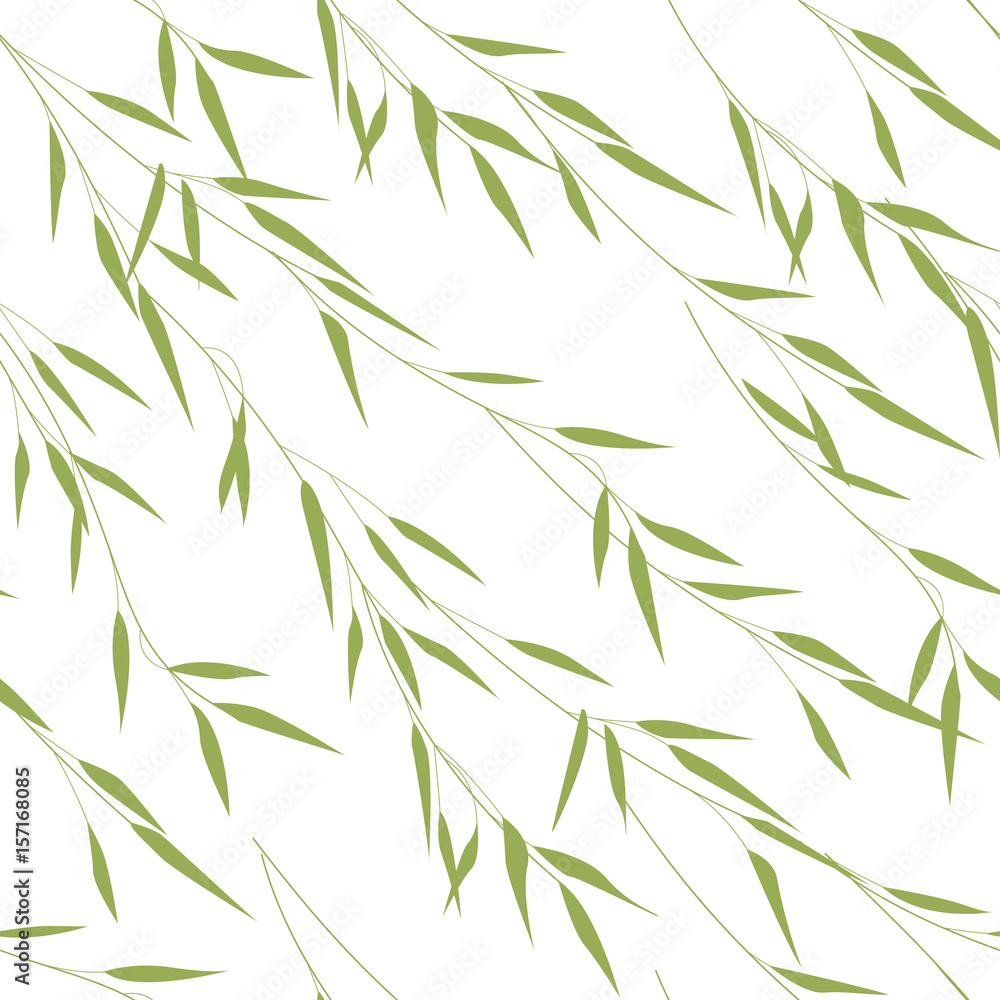 Seamless pattern of bamboo leaves Seamless pattern of bamboo leaves
