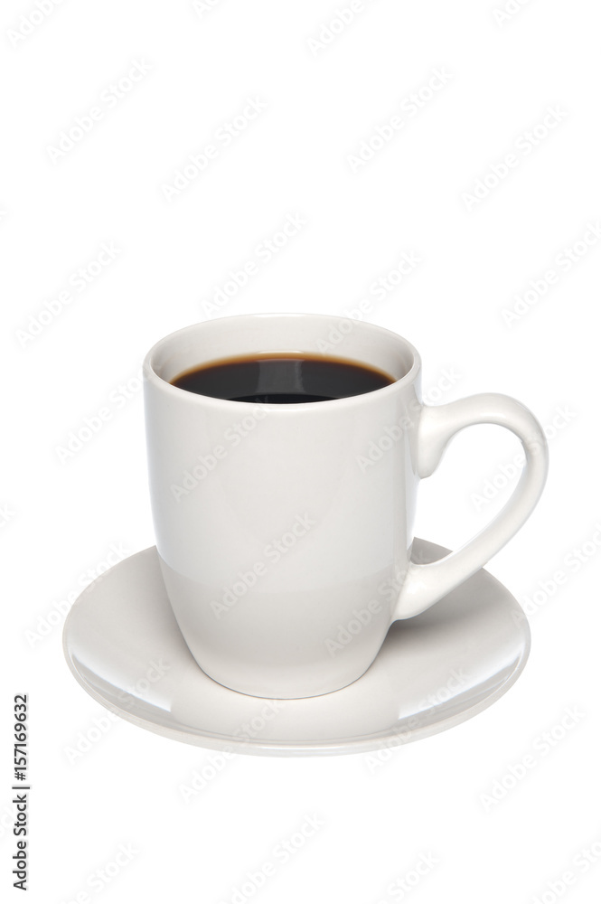 Cup of coffee on saucer