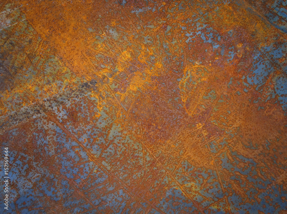 Rusty metal texture or rusty metal background. Grunge retro vintage of rusty metal plate