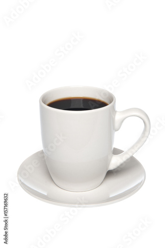 Cup of coffee on saucer