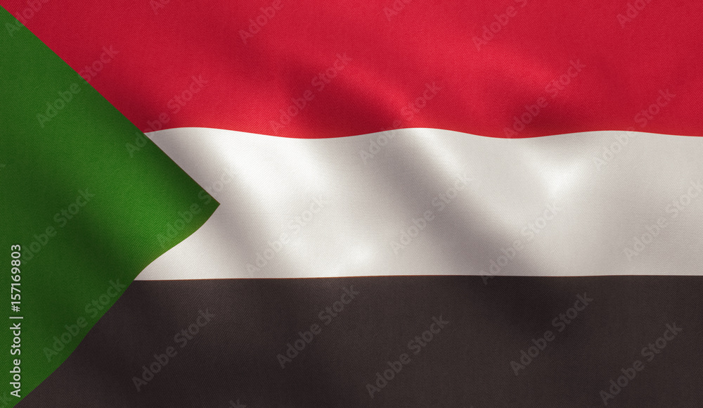 Naklejka premium Sudan Flag