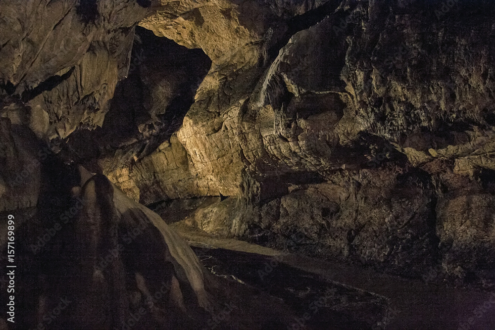 Caves and cave formations in the canyon of the river next to Bor in Serbia