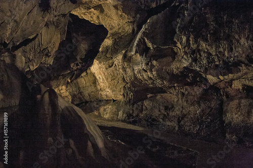 Caves and cave formations in the canyon of the river next to Bor in Serbia photo