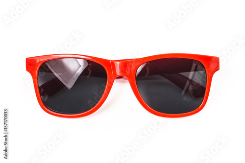White sunglasses on white background