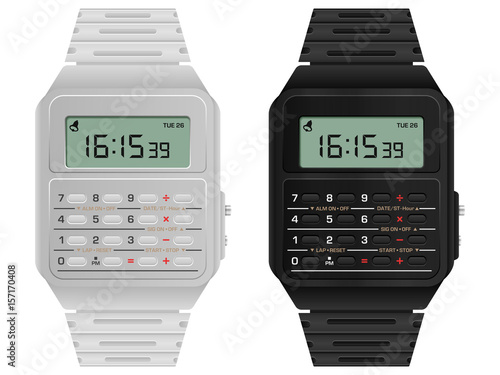 Calculator digital watch set