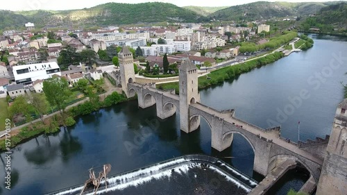 Valentre bridge in Cahors, southern France photo