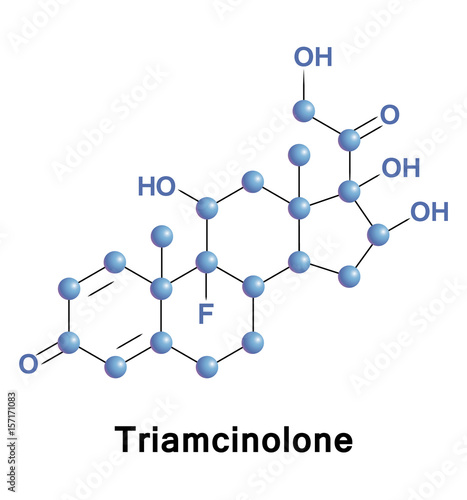 Triamcinolone is an intermediate-acting synthetic glucocorticoid given orally, by injection, by inhalation, or as a topical ointment or cream