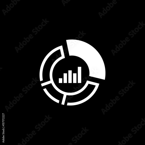 Market Share Icon. Business Concept. Flat Design.