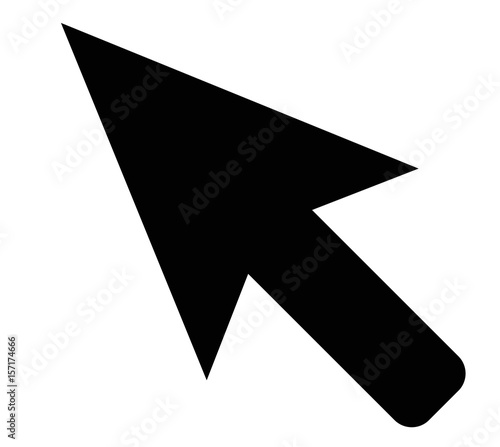 cursor black icon vector