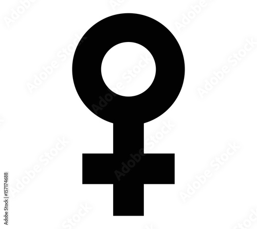 female black icon vector