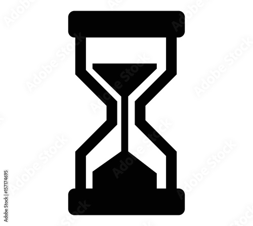 hourglass black icon vector
