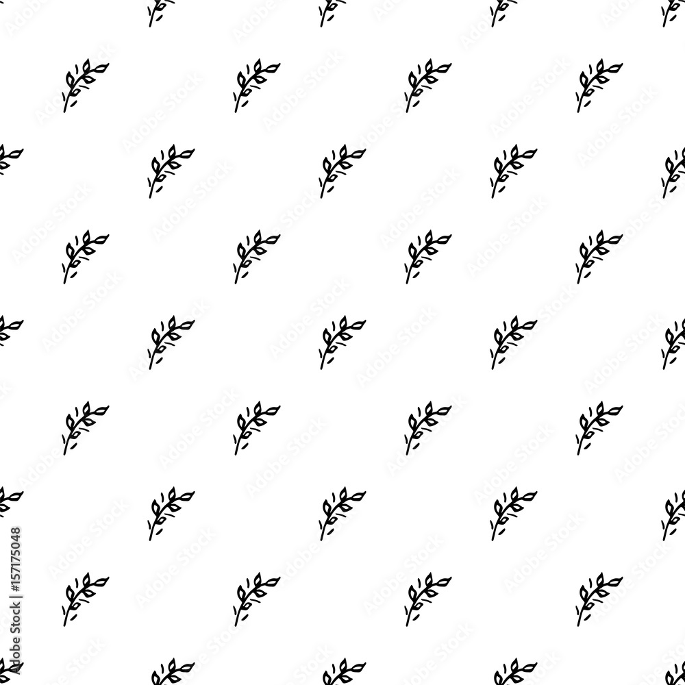 Hand Drawn brush flowers. Handmade seamless ornate for your desi Hand Drawn brush flowers. Handmade seamless ornate for your desi