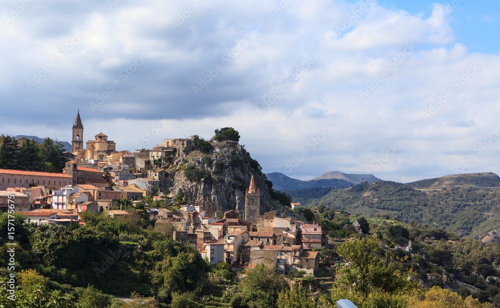 Mountain village Novara di Sicilia, Sicily, Italy 
