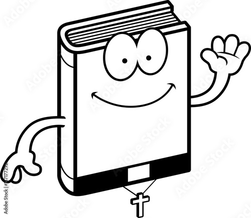 Cartoon Bible Waving