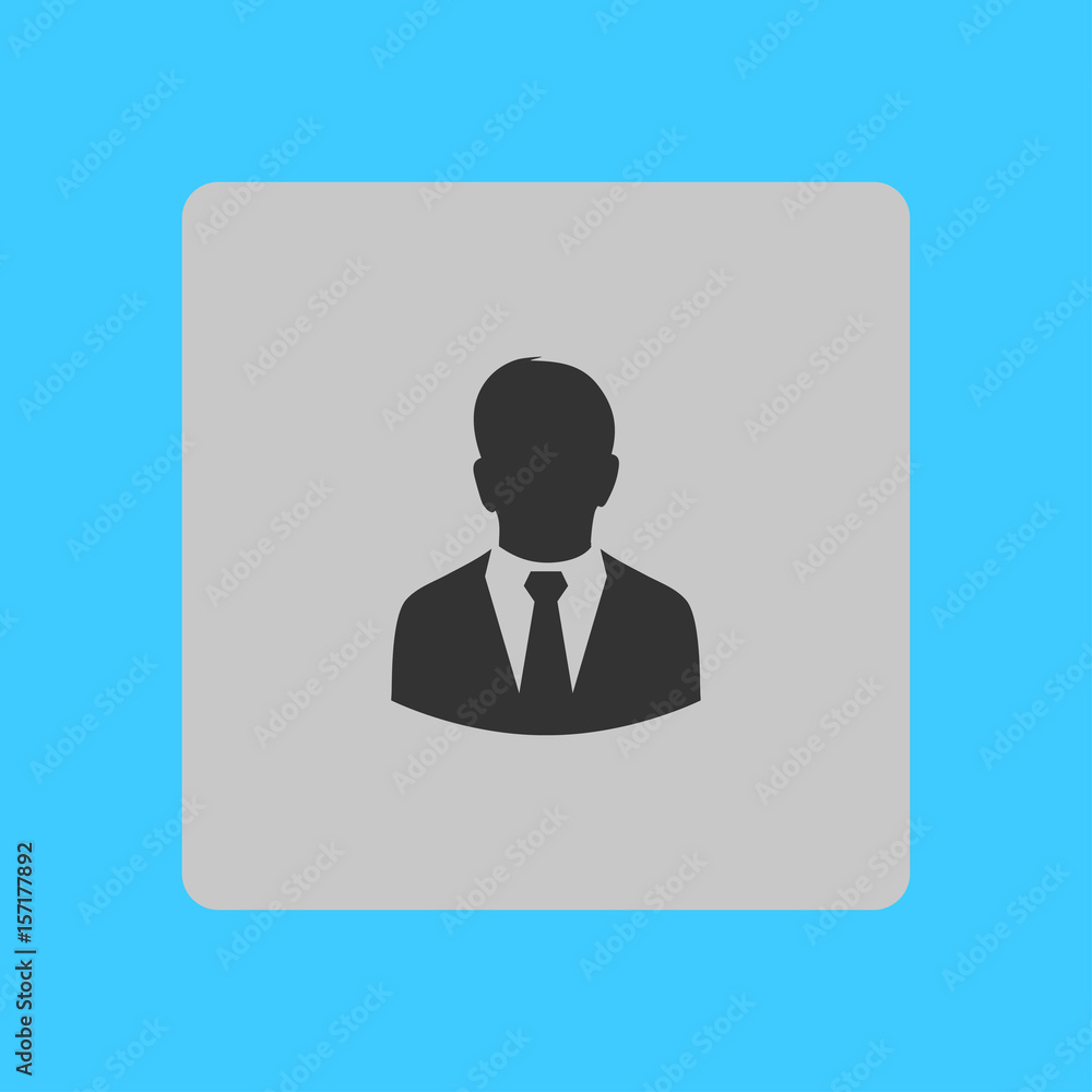 User icon of man in business suit. Flat design style. User icon of man in business suit. Flat design style.