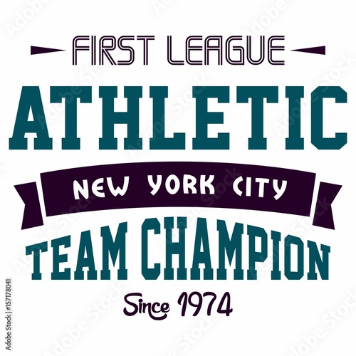 design irst league athletic for t-shirts photo