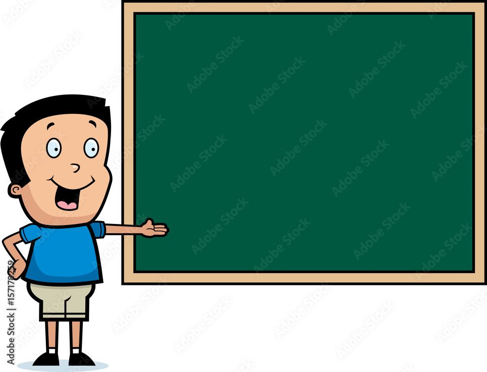 Cartoon Boy Chalkboard Cartoon Boy Chalkboard