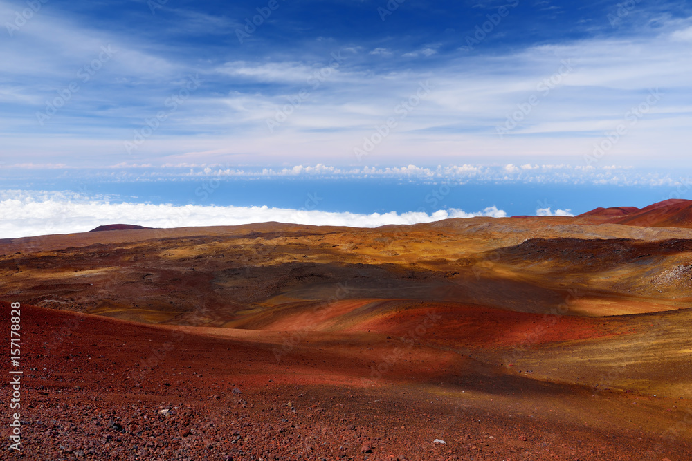 The summit of Mauna Kea, a dormant volcano on the island of Hawaii, USA