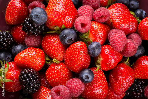 Soft fruits on plate