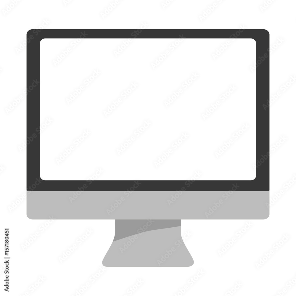 monitor computer icon over white background. vector illustration monitor computer icon over white background. vector illustration