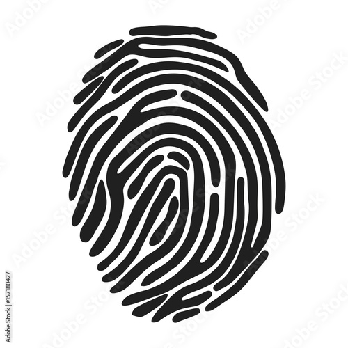 fingerprint icon over white background. vector illustration