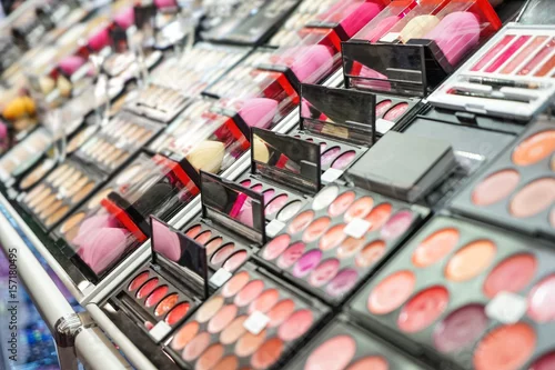 Obraz Different cosmetics in modern shop