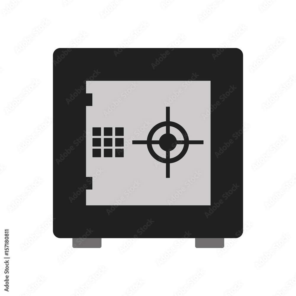 safe box icon over white background. vector illustration safe box icon over white background. vector illustration