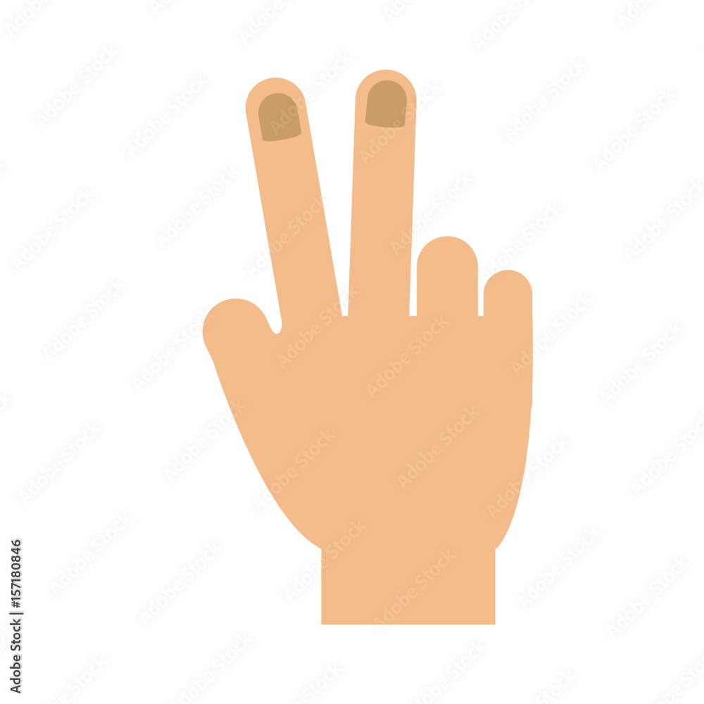 Human hand icon over white background. vector illustration Human hand icon over white background. vector illustration