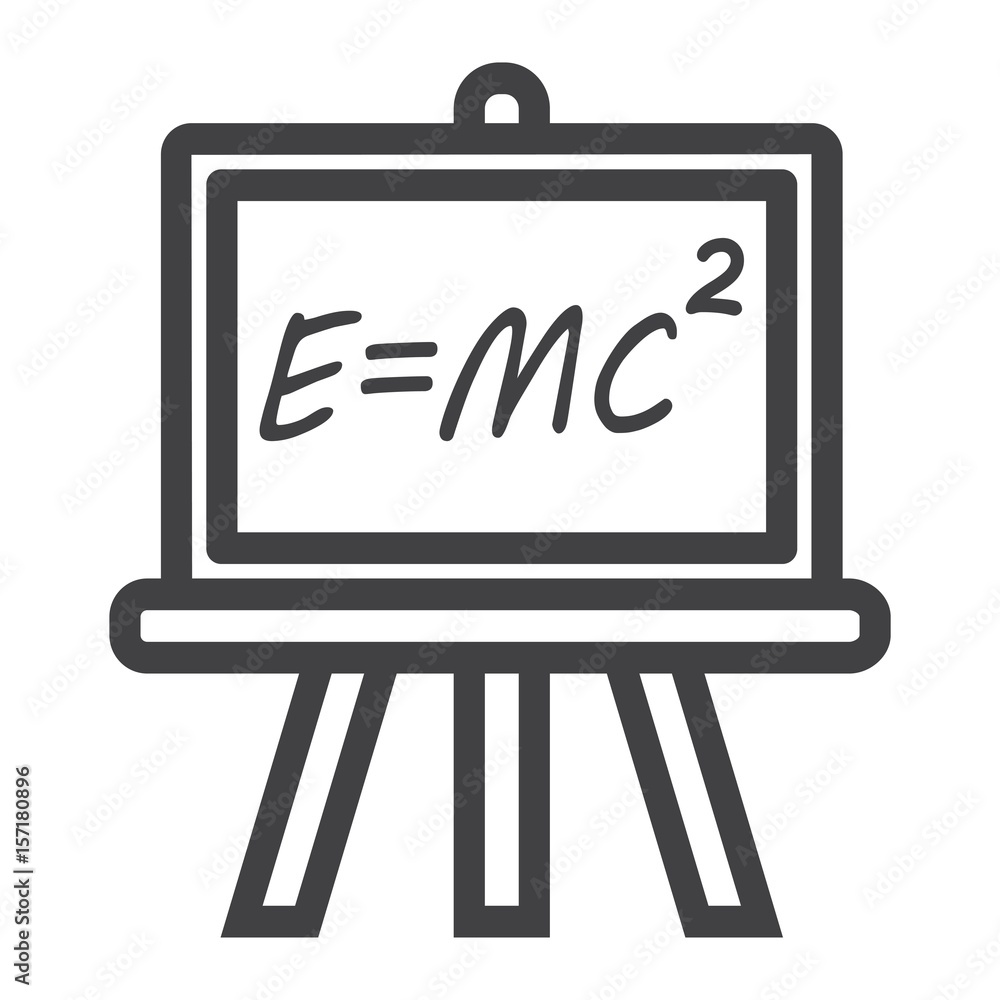 Blackboard line icon, chalkboard and school, vector graphics, a linear pattern on a white background, eps 10. Blackboard line icon, chalkboard and school, vector graphics, a linear pattern on a white background, eps 10.