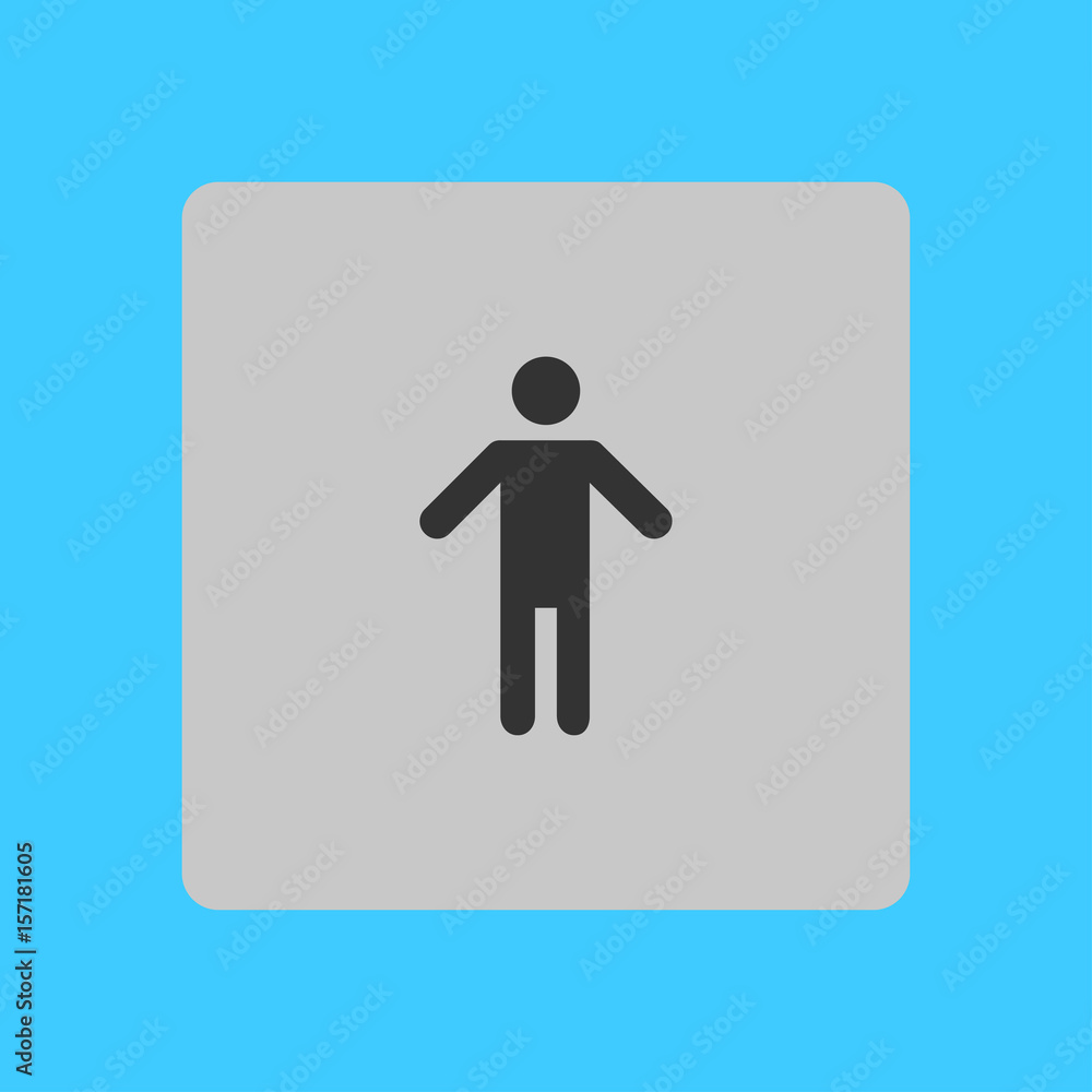 Human male sign icon. Male toilet. Flat style. A gender symbol is a pictogram used to represent either biological sex. Human male sign icon. Male toilet. Flat style. A gender symbol is a pictogram used to represent either biological sex.