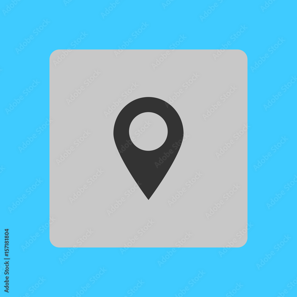 Map pointer icon. GPS location sign. Flat design style. Map pointer icon. GPS location sign. Flat design style.