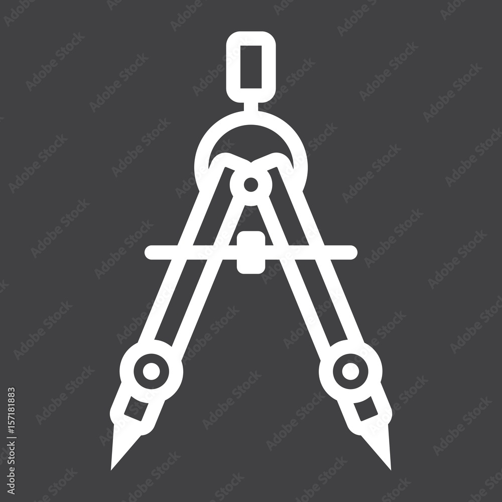 Divider line icon, architect and geometry, vector graphics, a linear pattern on a black background, eps 10. Divider line icon, architect and geometry, vector graphics, a linear pattern on a black background, eps 10.