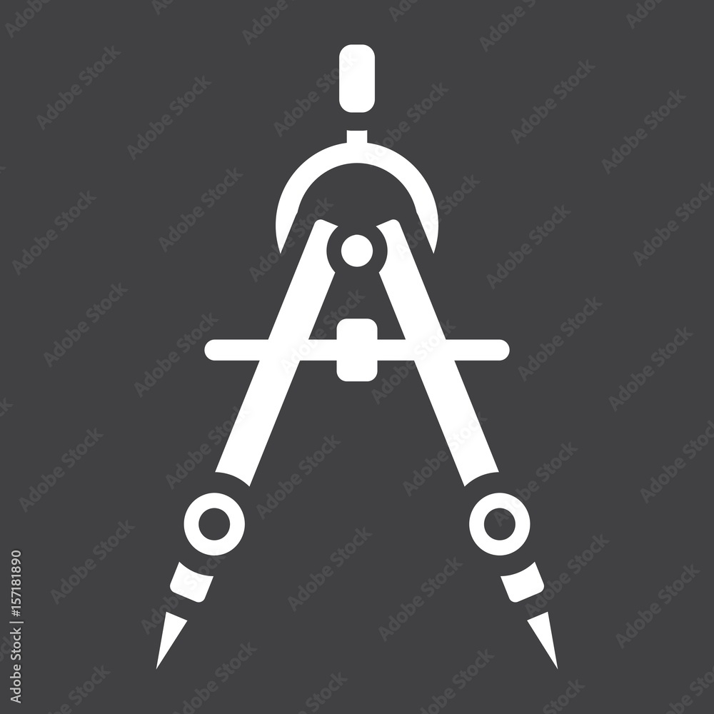 Divider solid icon, architect and geometry, vector graphics, a filled pattern on a black background, eps 10. Divider solid icon, architect and geometry, vector graphics, a filled pattern on a black background, eps 10.