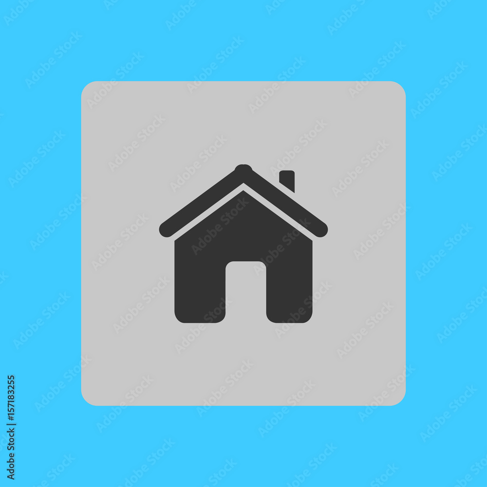 Vector Home Icon in flat design style. Vector Home Icon in flat design style.