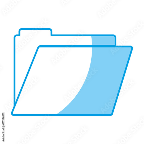 document folder icon over white background. vector illustration
