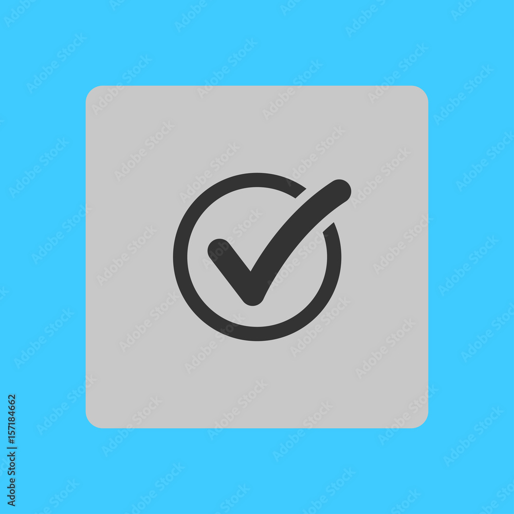 Check list button icon. Check mark in round sign. Check list button icon. Check mark in round sign.