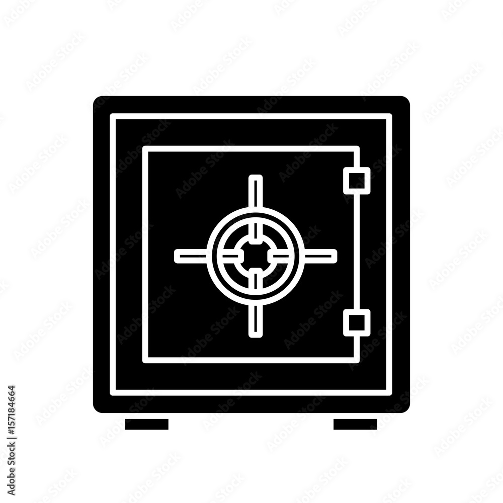 safe box icon over white background. vector illustration safe box icon over white background. vector illustration