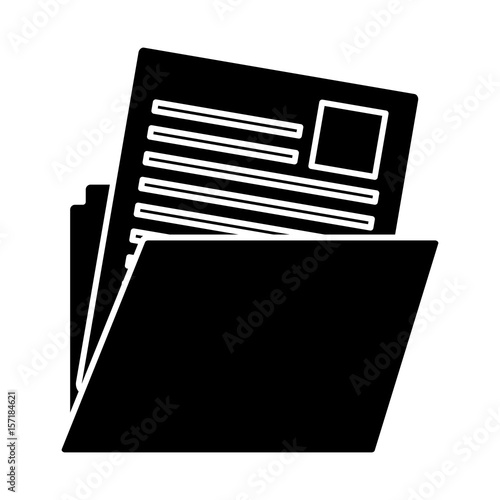 document folder icon over white background. vector illustration