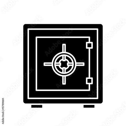 safe box icon over white background. vector illustration