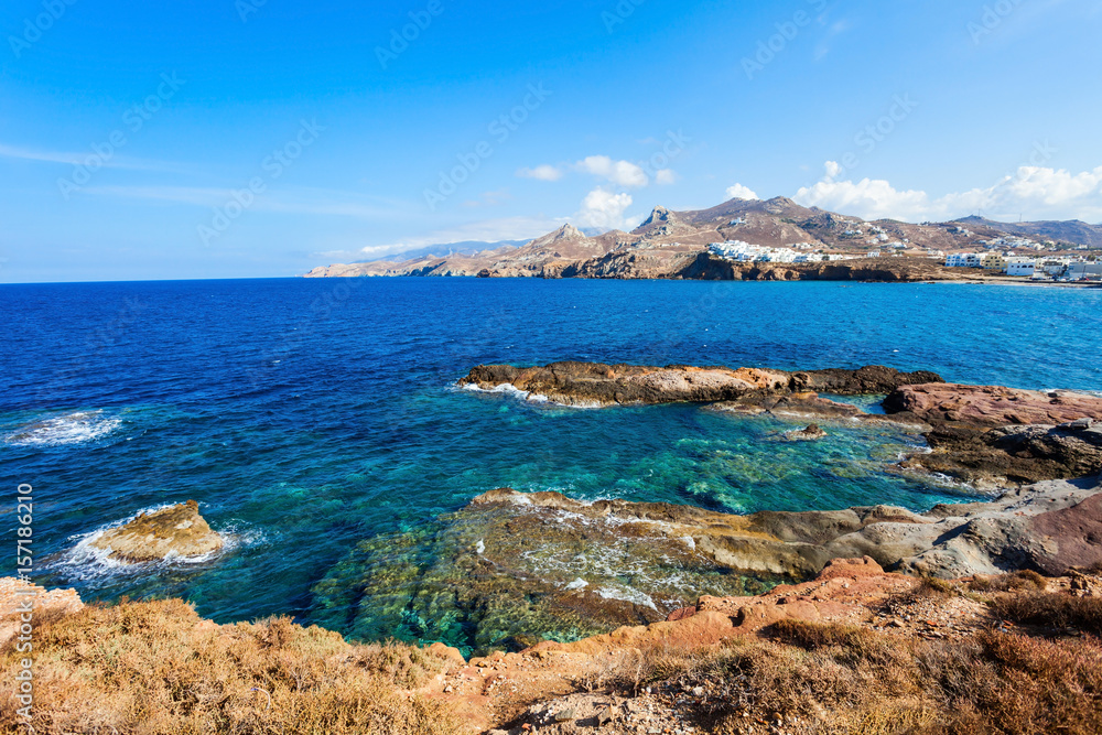 Naxos island aerial view