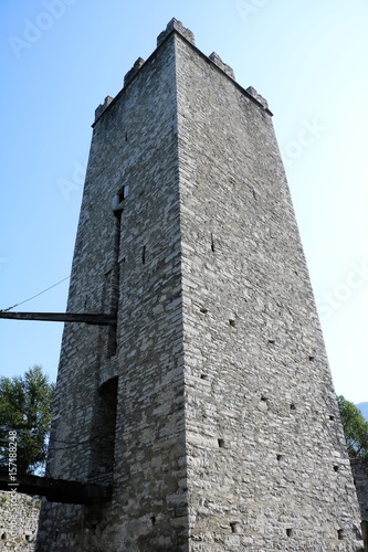 Castello di Vezio nearby Varenna at Lake Como, Lombardy Italy 