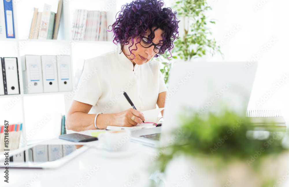 Beautiful businesswoman working in the office. Beautiful businesswoman working in the office.