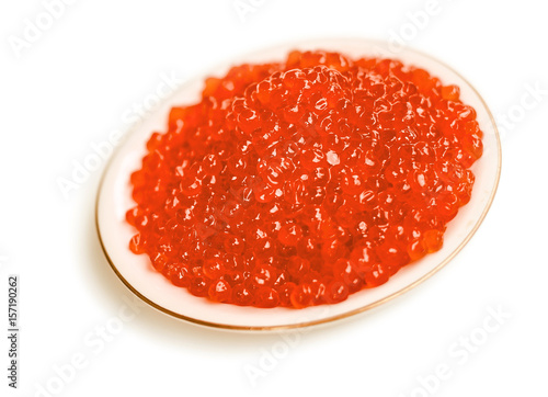 red caviar dish