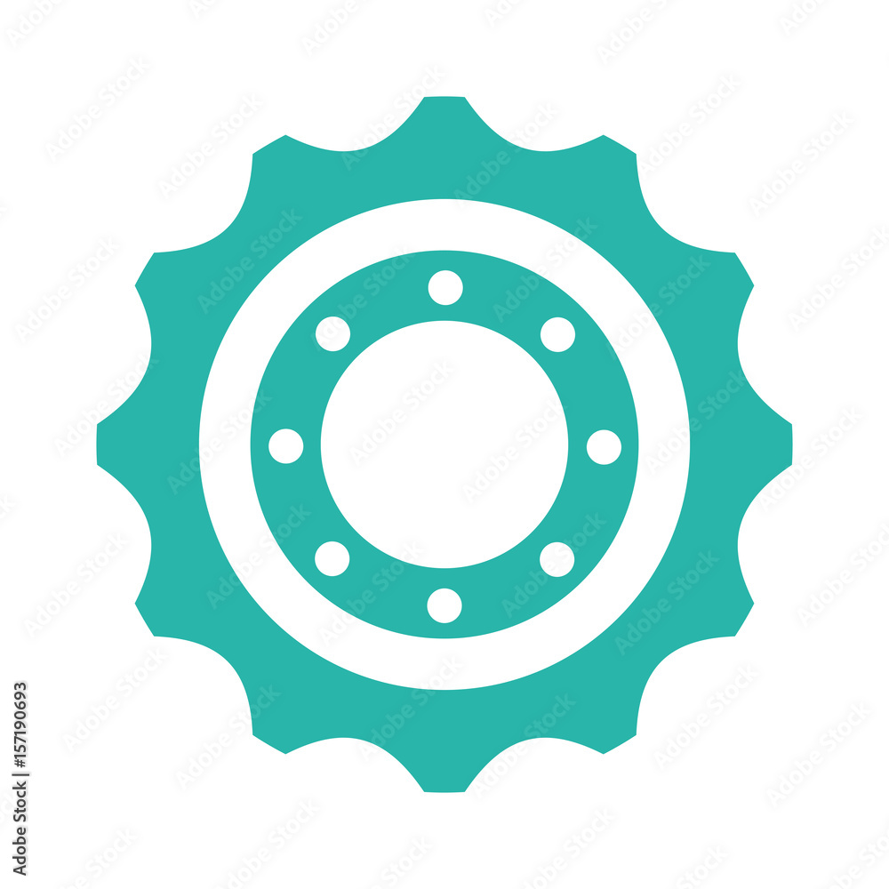 gear wheel icon over white background. vector illustration gear wheel icon over white background. vector illustration