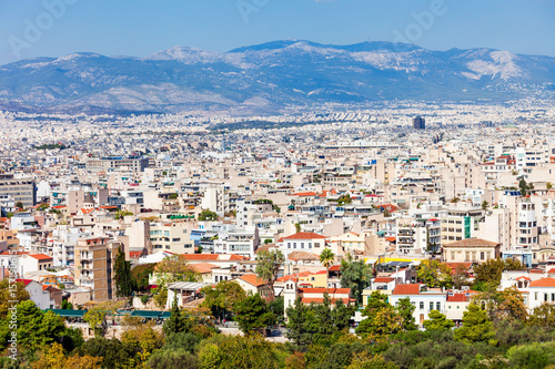 Athens aerial panoramic view