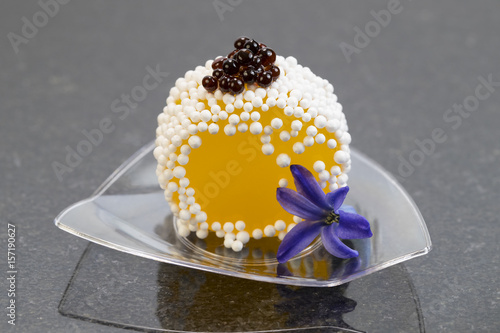 Fototapeta Naklejka Na Ścianę i Meble -  Molecular cuisine dishes in plastic buffet tableware 