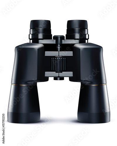 Binoculars isolated on white. Vector 3d illustration