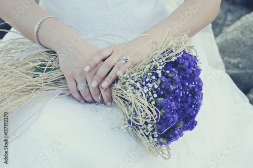 Obraz na płótnie purple flower bride w salonie
