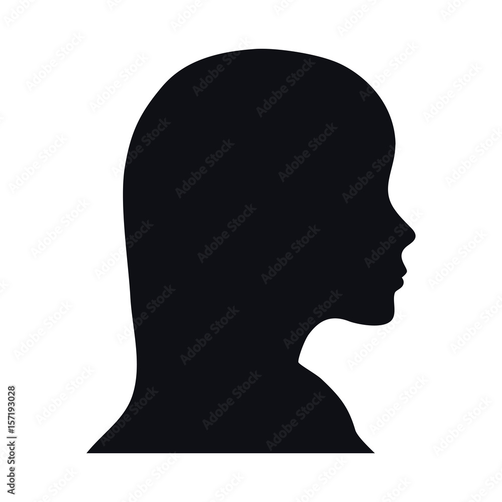 human head icon over white background. vector illustration